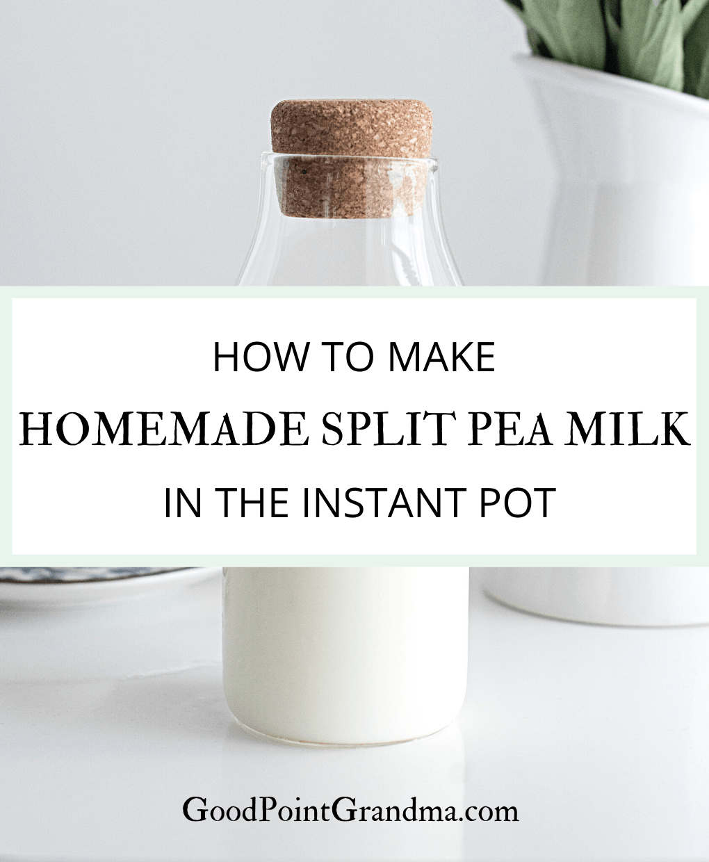 How To Make Homemade Split Pea Milk In The Instant Pot